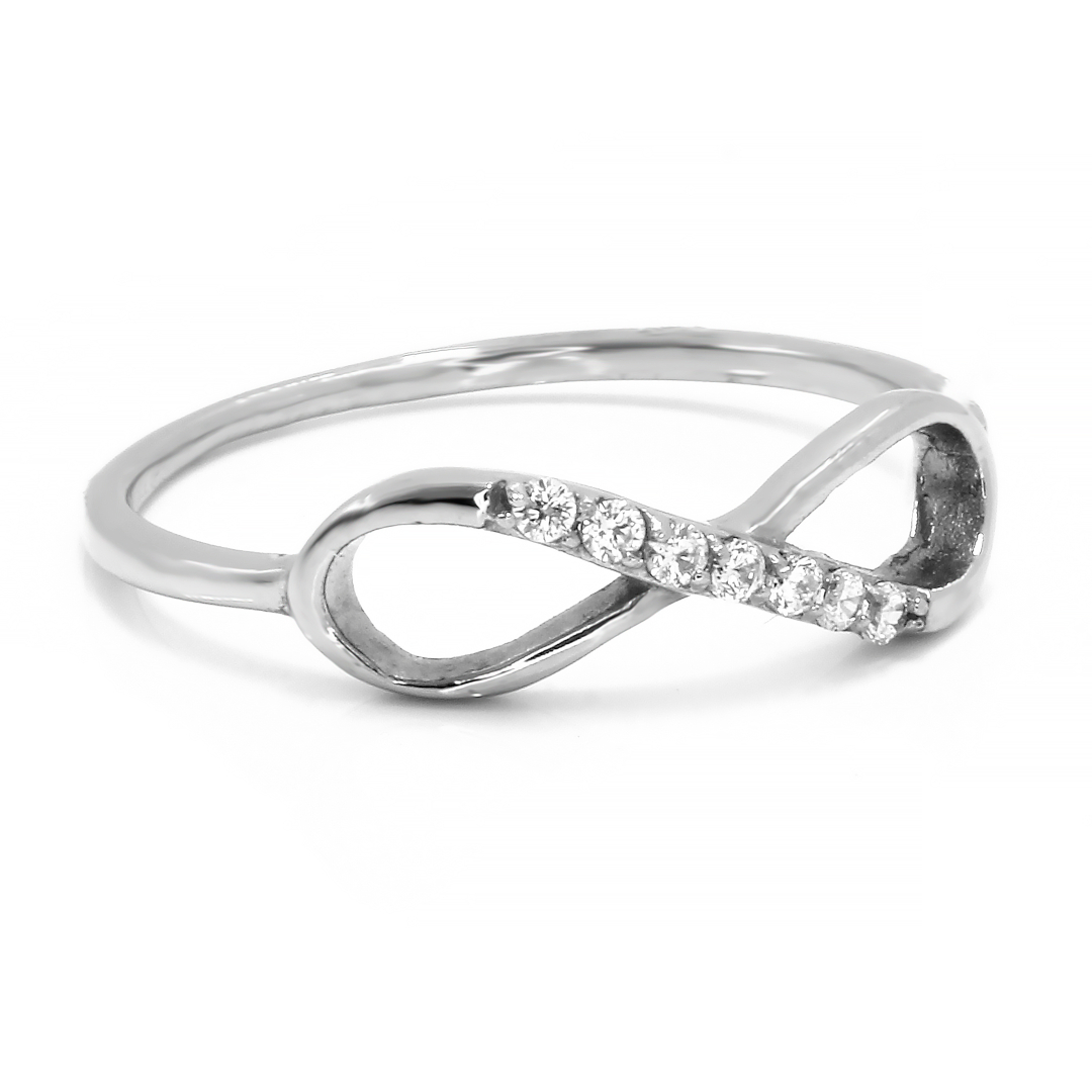 BRUNOshop.cz Prsten NEKONEČNO s kamínky Velikost: 8 (EU: 56,5 - 58,5)