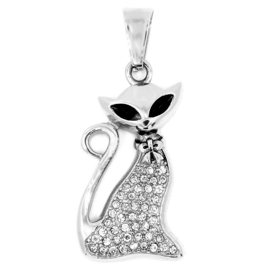 BRUNOshop.cz Přívěsek KOČKA s kamínky