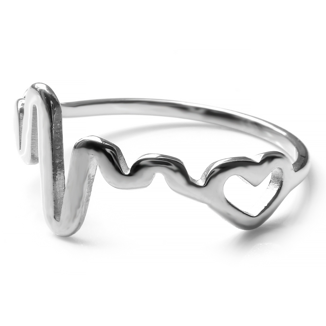 BRUNOshop.cz Prsten KŘIVKA EKG Velikost: 6 (EU: 51,5 - 53,5)