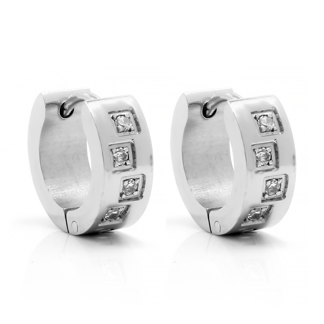 BRUNOshop.cz Náušnice kroužky s kamínky