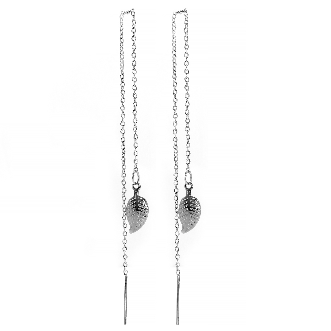 BRUNOshop.cz Provlékací řetízkové náušnice LÍSTEČEK