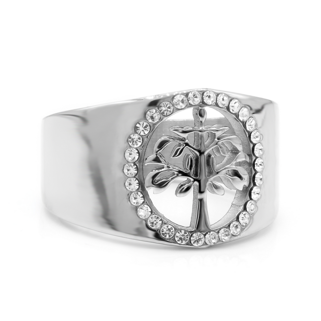 BRUNOshop.cz Prsten STROM ŽIVOTA II s kamínky Velikost: 9 (EU: 59 - 61)