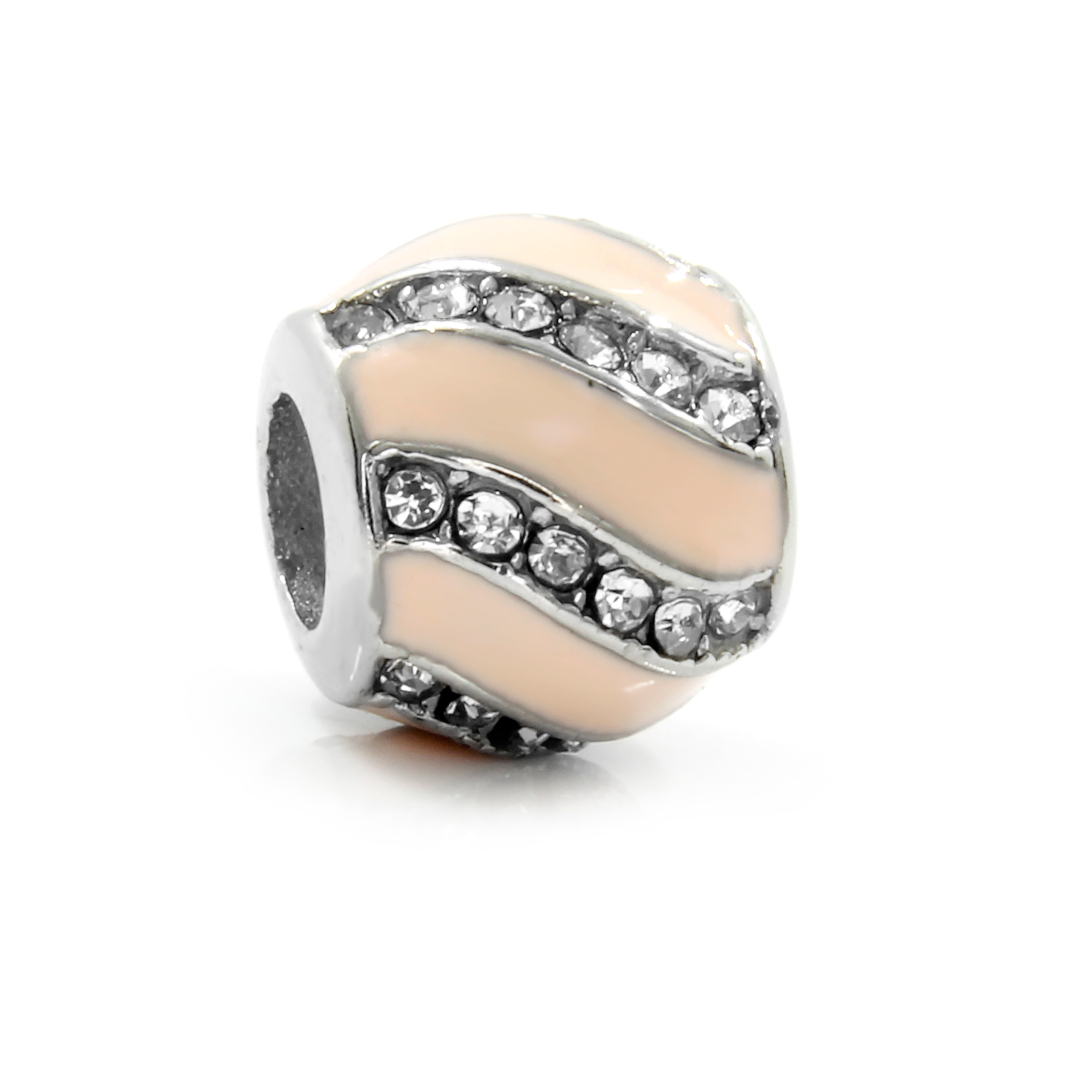 BRUNOshop.cz Přívěsek na náramek ELEGANCE s kamínky RŮŽOVÝ