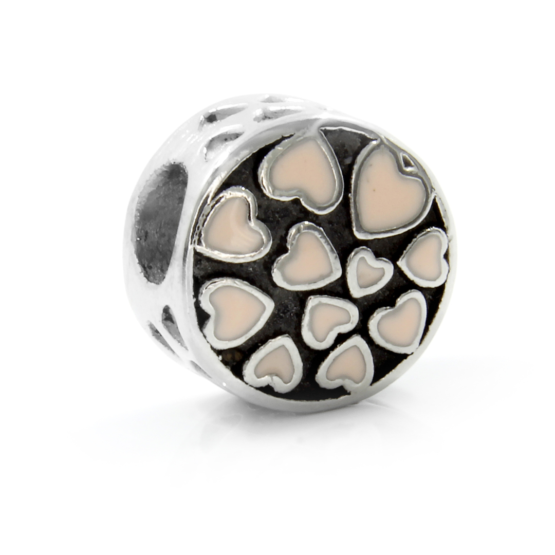 BRUNOshop.cz Přívěsek na náramek SRDÍČKA RŮŽOVÝ