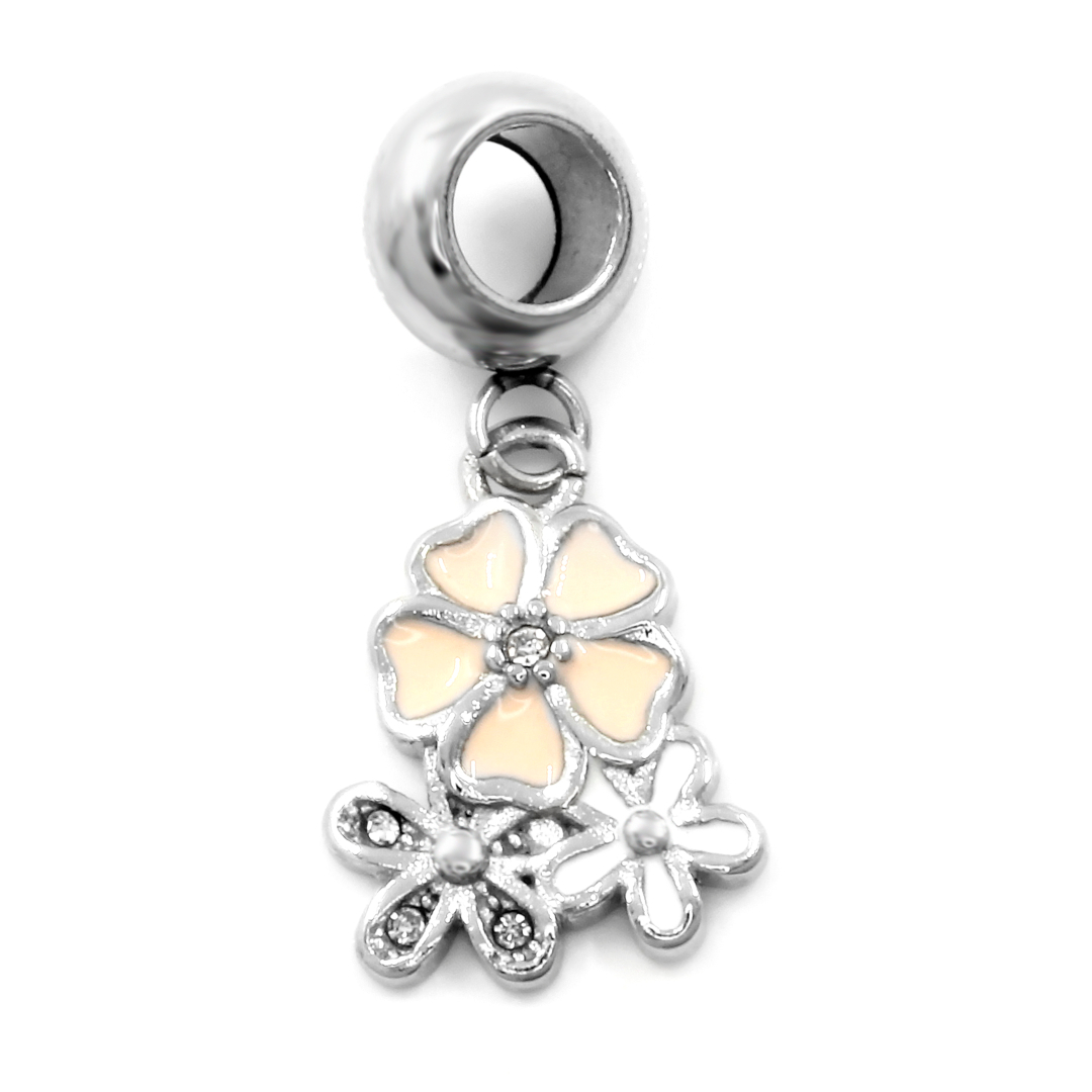 BRUNOshop.cz Visací přívěsek na náramek KYTIČKY s kamínky