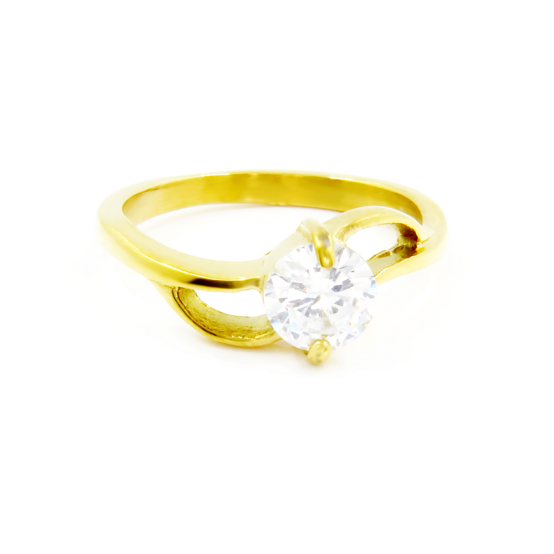 BRUNOshop.cz Prsten VLNKA GOLD s kamínkem Velikost: 6 (EU: 51,5 - 53,5)