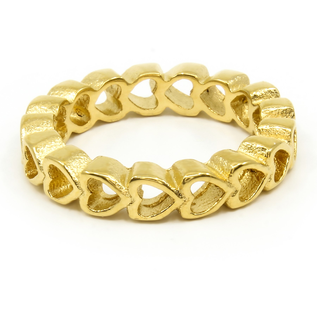 S3213 Srdíčkový prsten GOLD Velikost: 7 (EU: 54 - 56)