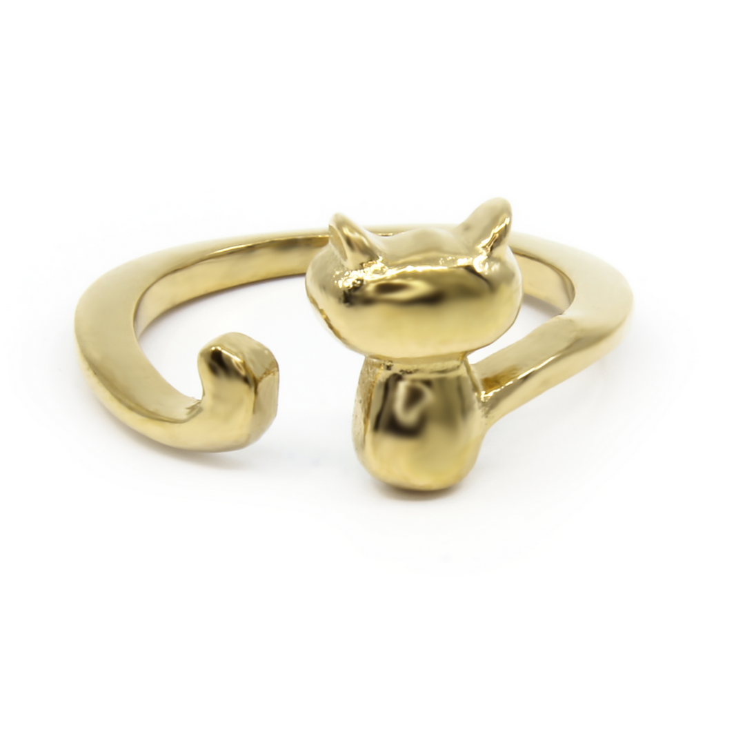 BRUNOshop.cz Prsten KOČIČKA GOLD Velikost: 8 (EU: 56,5 - 58,5)