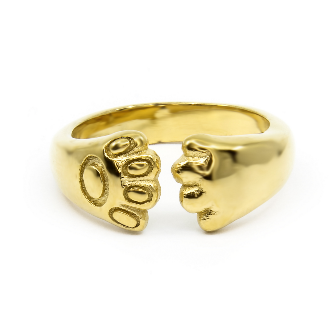 BRUNOshop.cz Prsten TLAPKY GOLD Velikost: 6 (EU: 51,5 - 53,5)