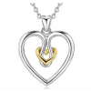 Y0267 Stříbrný náhrdelník PROPOJENÁ SRDCE GOLD
