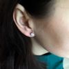 Srdíčkové náušnice s kamínkem 0,5 cm