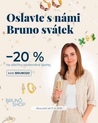 🎉 Bruno má svátek! 🎉 Oslavte ho s námi a dopřejte si šperk, po kterém už dlouho pokukujete. ✨ Získejte 20 % slevu s kódem...