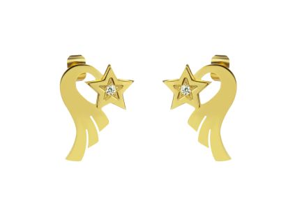 Fülbevaló ÜSTÖKÖS kővel GOLD