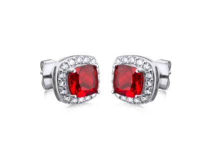 Ezüst fülbevaló CRYSTAL PIROS