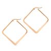 Fülbevaló lapos NÉGYZET ROSE GOLD