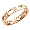 Gyűrű SZÍV kövekkel ROSE GOLD