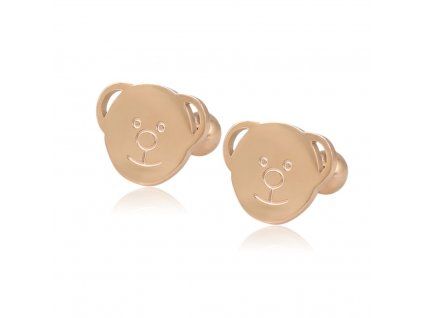 Náušnice MEDVEDÍKY ROSE GOLD S3256