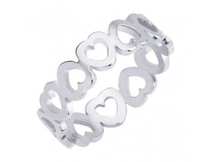 Prsteň SINGLE HEART S3713