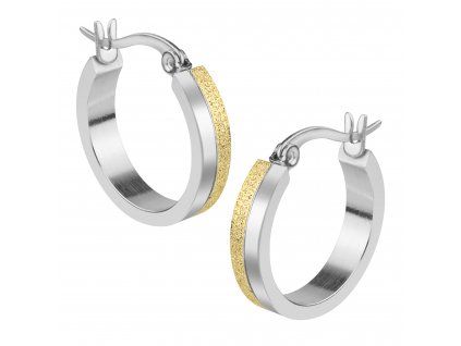 Náušnice krúžky SILVER/GOLD S4040