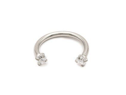 Piercing podkova KRIŠTÁĽOVÝ DOTYK C0010