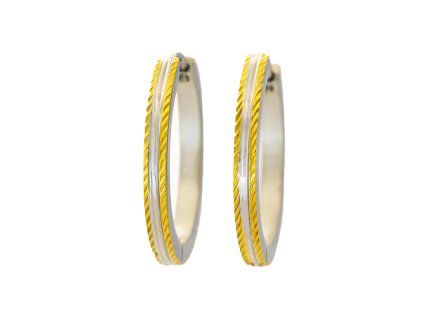 Náušnice KRÚŽKY SILVER/GOLD S4419