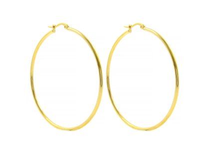 Náušnice KRUHY GOLD 7 cm S1970