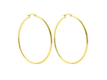 Náušnice KRUHY GOLD 6,5 cm S2519