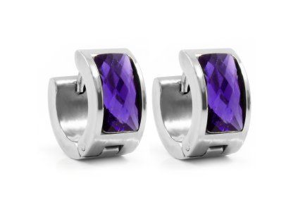 Náušnice KRÚŽKY PURPLE S0182