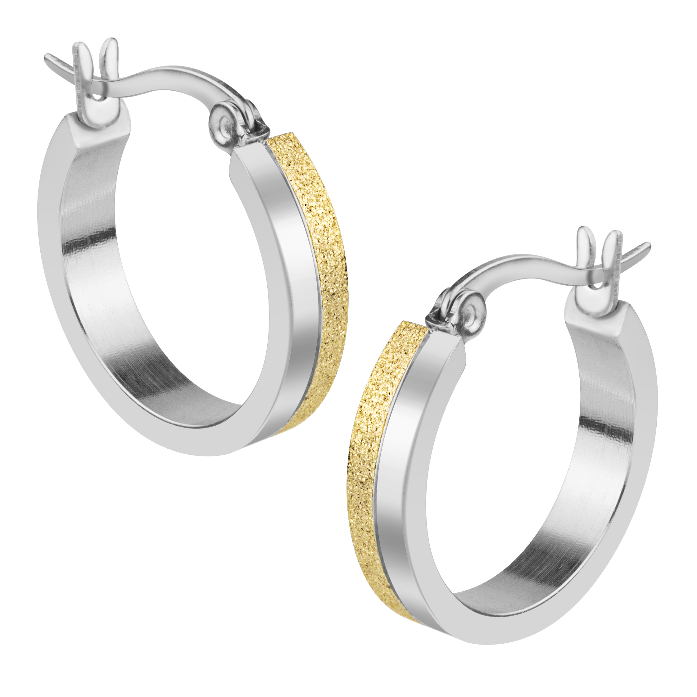 Náušnice krúžky SILVER/GOLD S4040