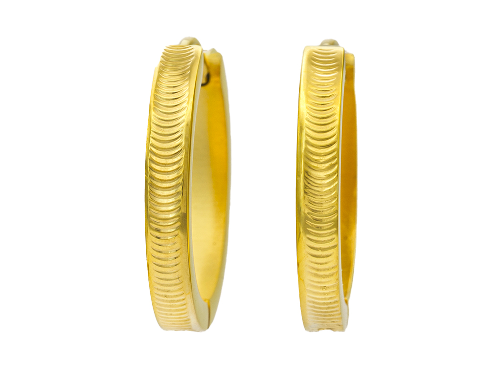 Náušnice krúžky VLNKY GOLD S4401