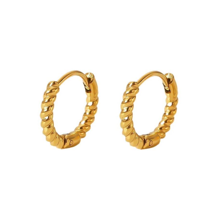 Náušnice točené krúžky GOLD S7083