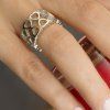 Prsteň DOUBLE HEART S3704
