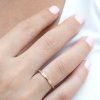 Jemný pieskovaný prsteň ROSE GOLD S4054