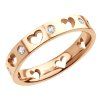 Prsteň SRDCE s kamienkami ROSE GOLD S3961