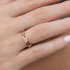 Prsteň SRDCE s kamienkami ROSE GOLD S3961