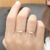 Prsteň s kryštálovým príveskom ROSE GOLD S3963