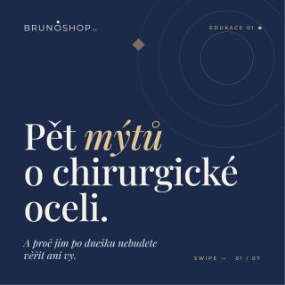 Mýty o chirurgické oceli ✨ Ne všechno, co se o chirurgické oceli říká, je pravda. 😉 Proto jsme pro vás připravili přehled...