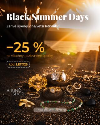 BLACK SUMMER DAYS 🖤 Nečekejte na lepší příležitost. ☀️ S kódem LETO25 získáte 25 % slevu na všechny nezlevněné šperky. 💎...