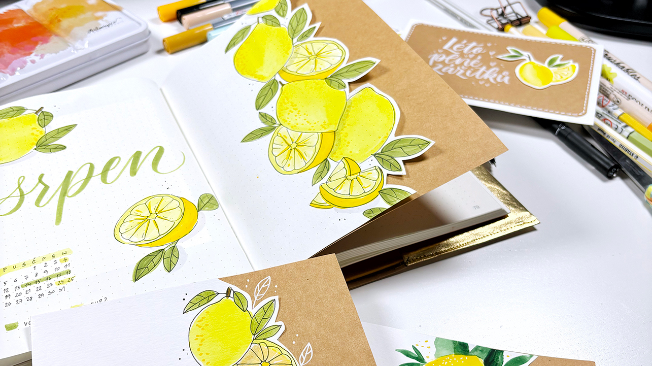 "Citrónový" Bullet journal a Dutch door