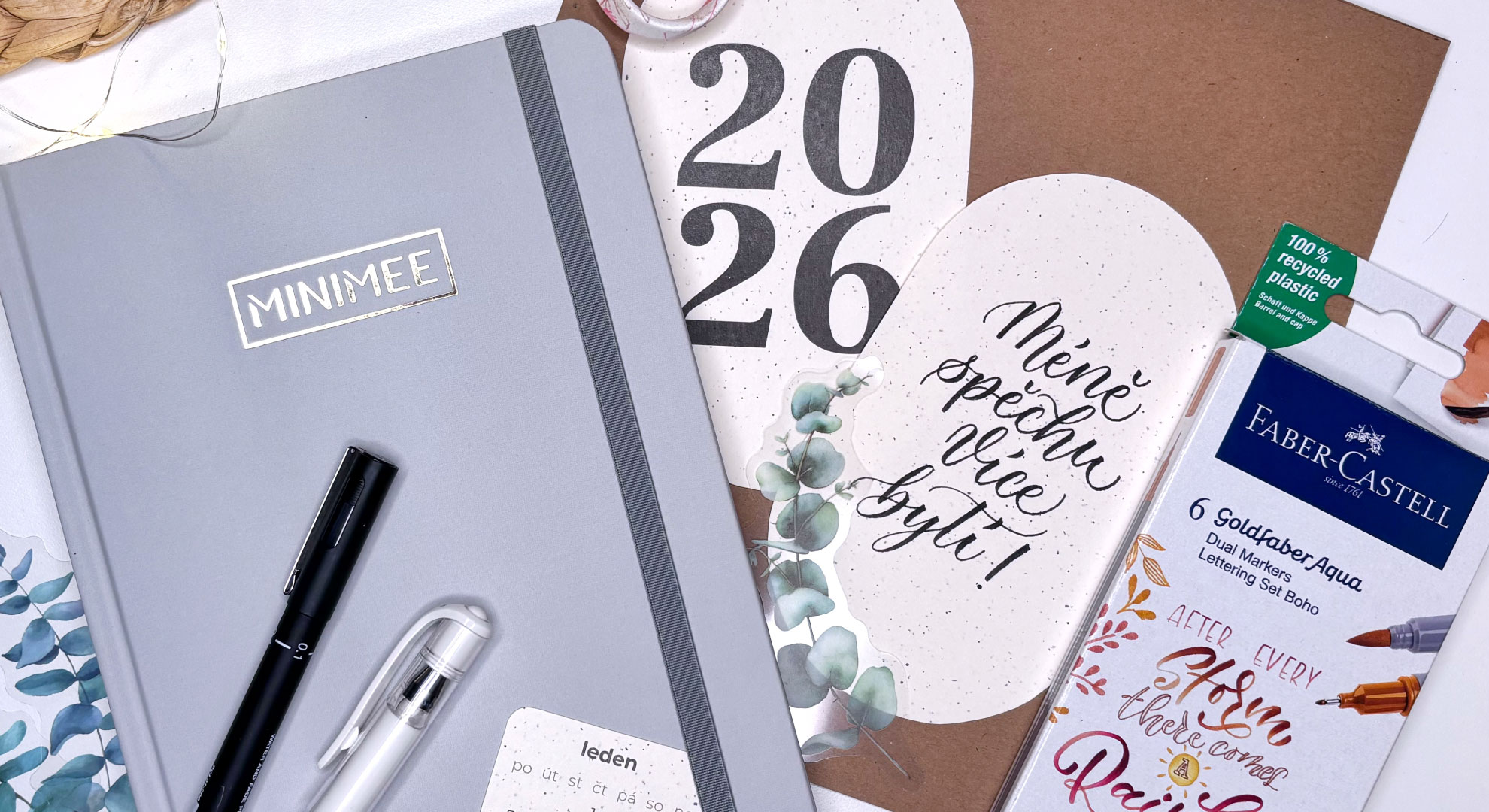 Úvodní rozložení a lednový layout – Bullet Journal (2026 edice)