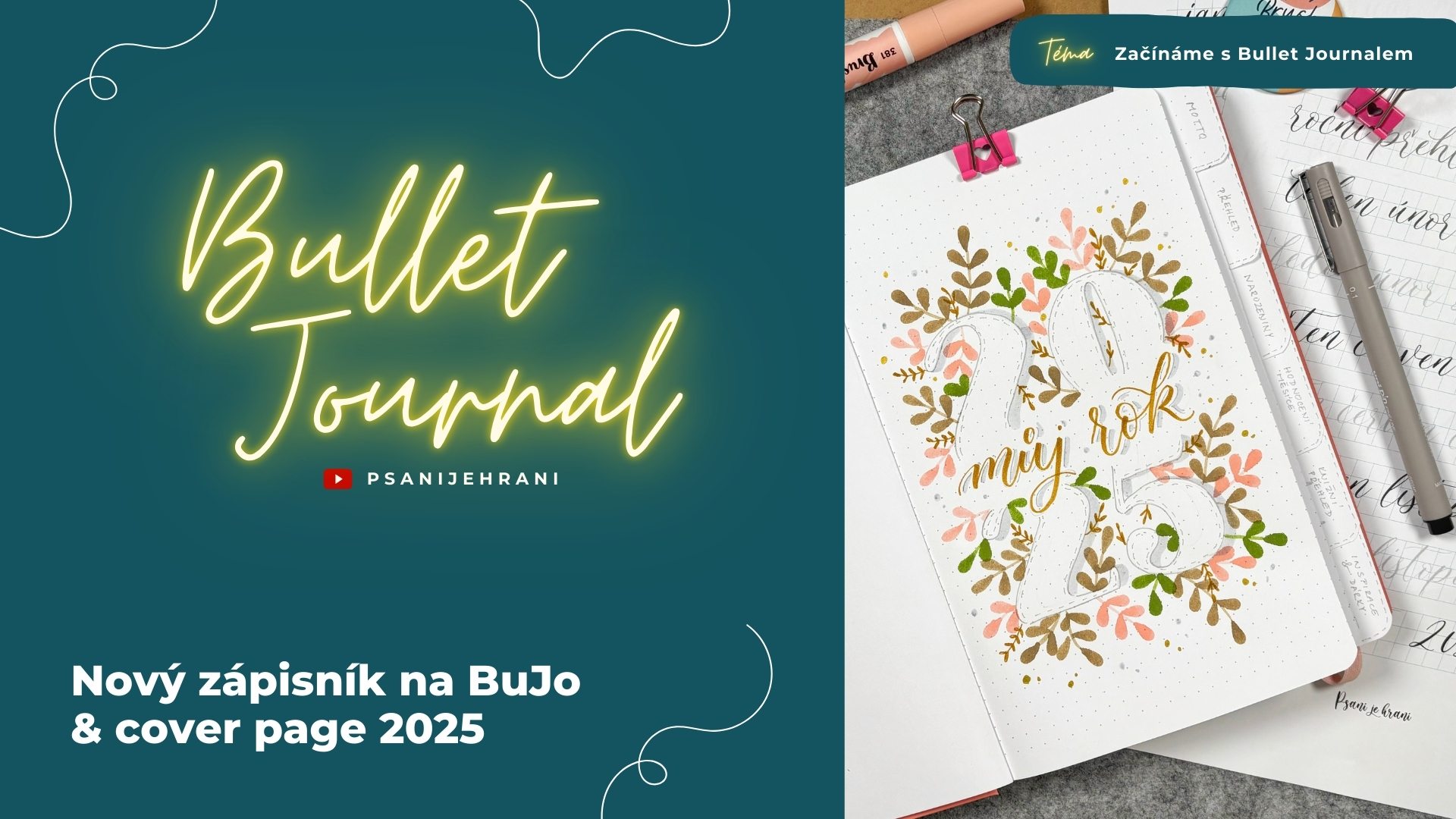 Jak si připravit minimalistický Bullet Journal na rok 2025 | Inspirace a předlohy