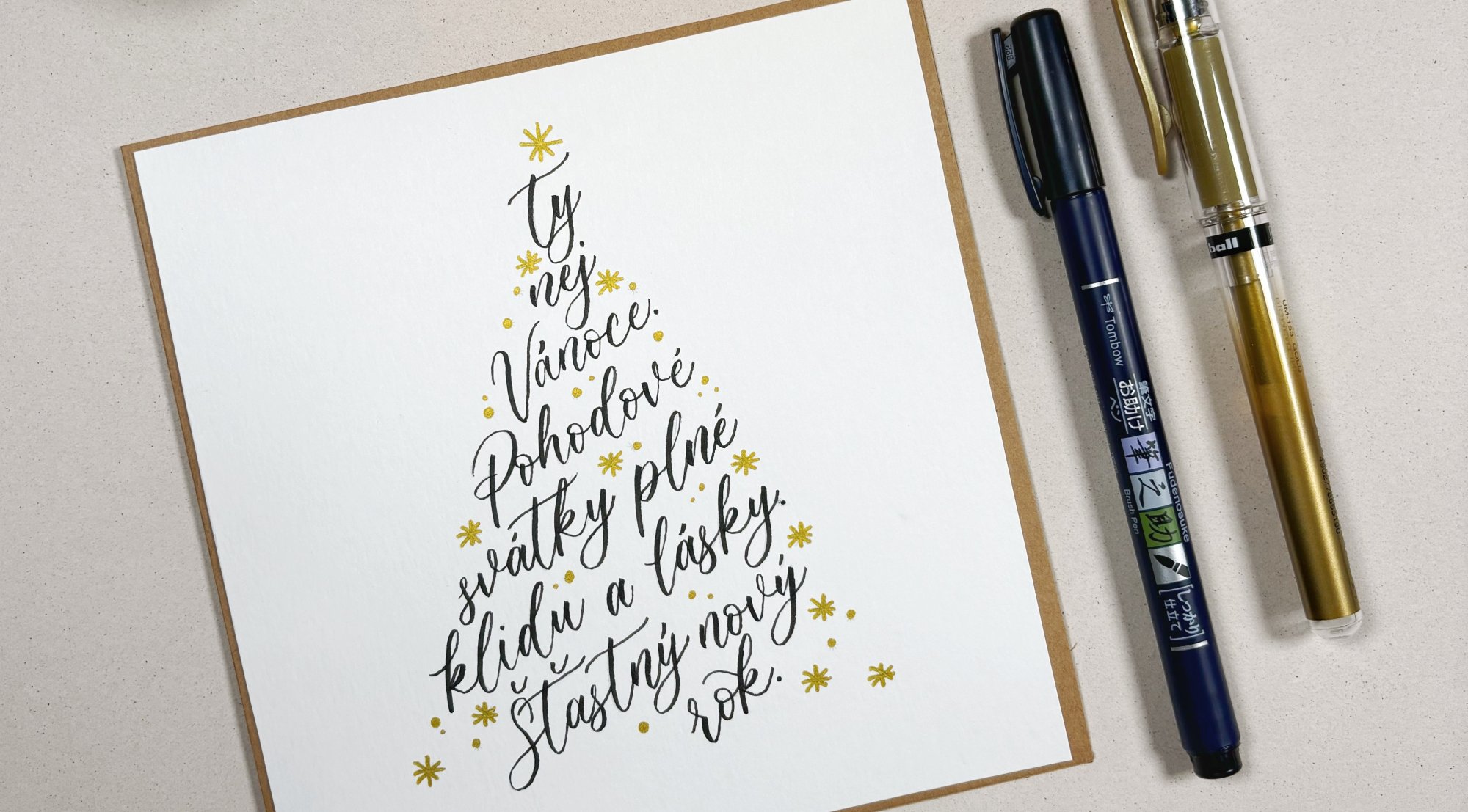 Krasopisný LIVE stream – 🎄 Vánoční inspirace v kaligrafii!