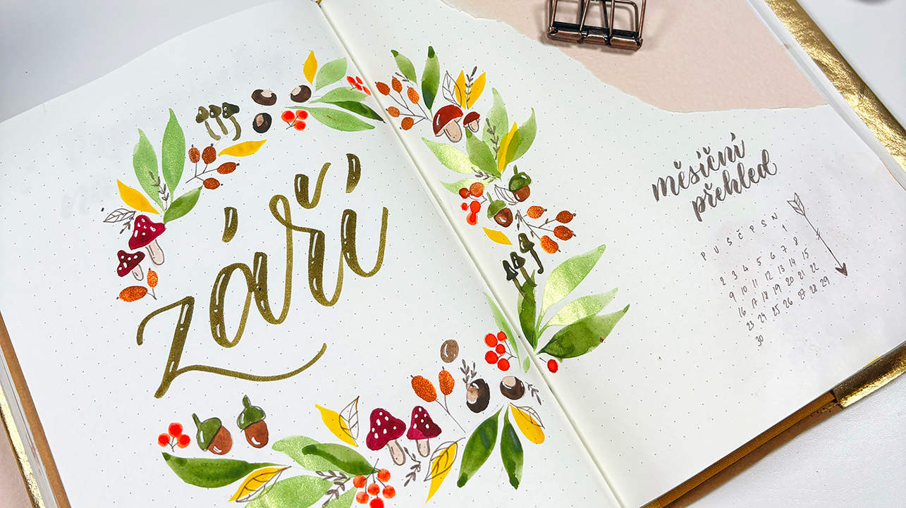 Zářijový Bullet Journal