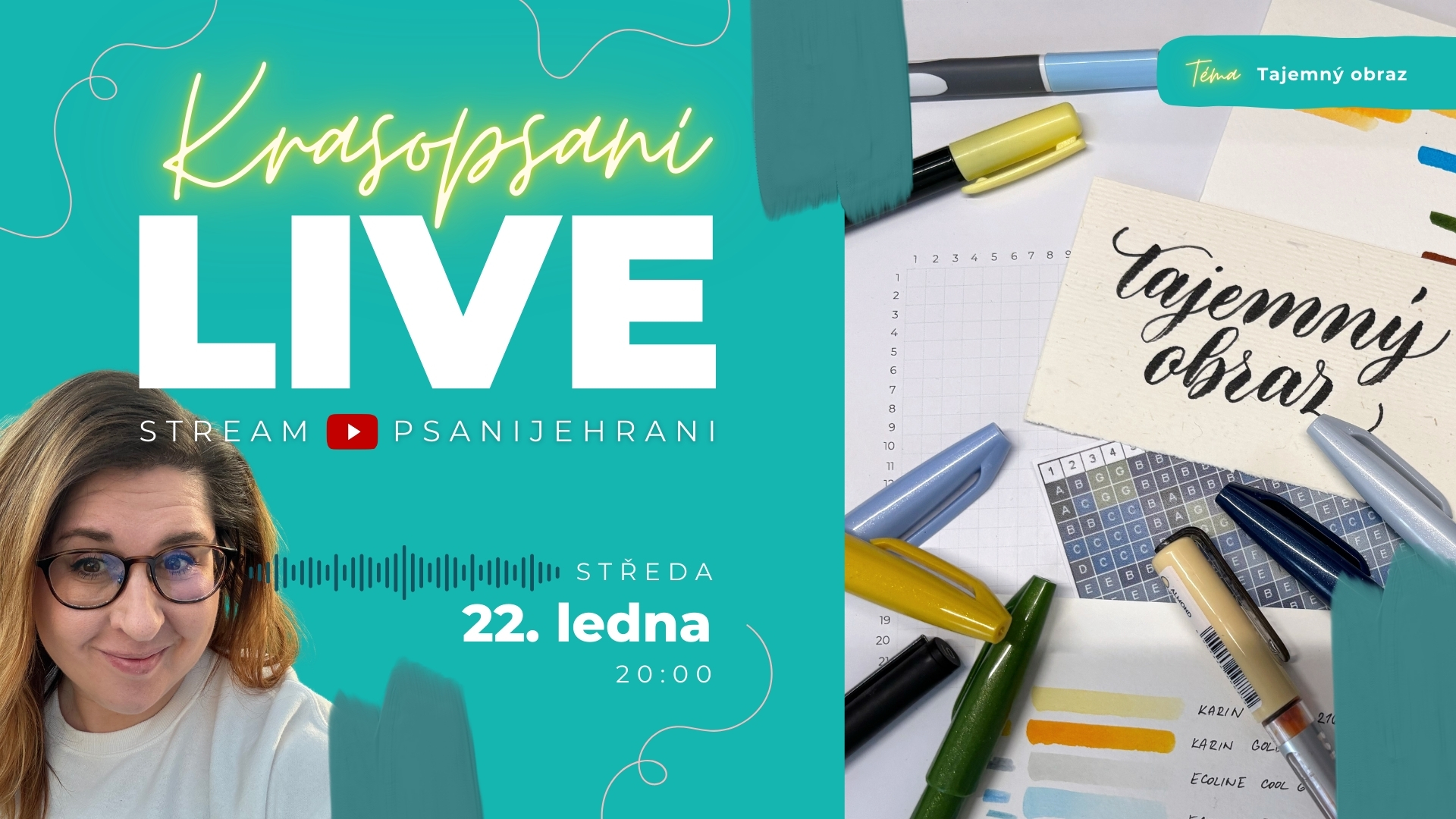 Tajemný obraz & chvíle kaligrafie – LIVE tvoření