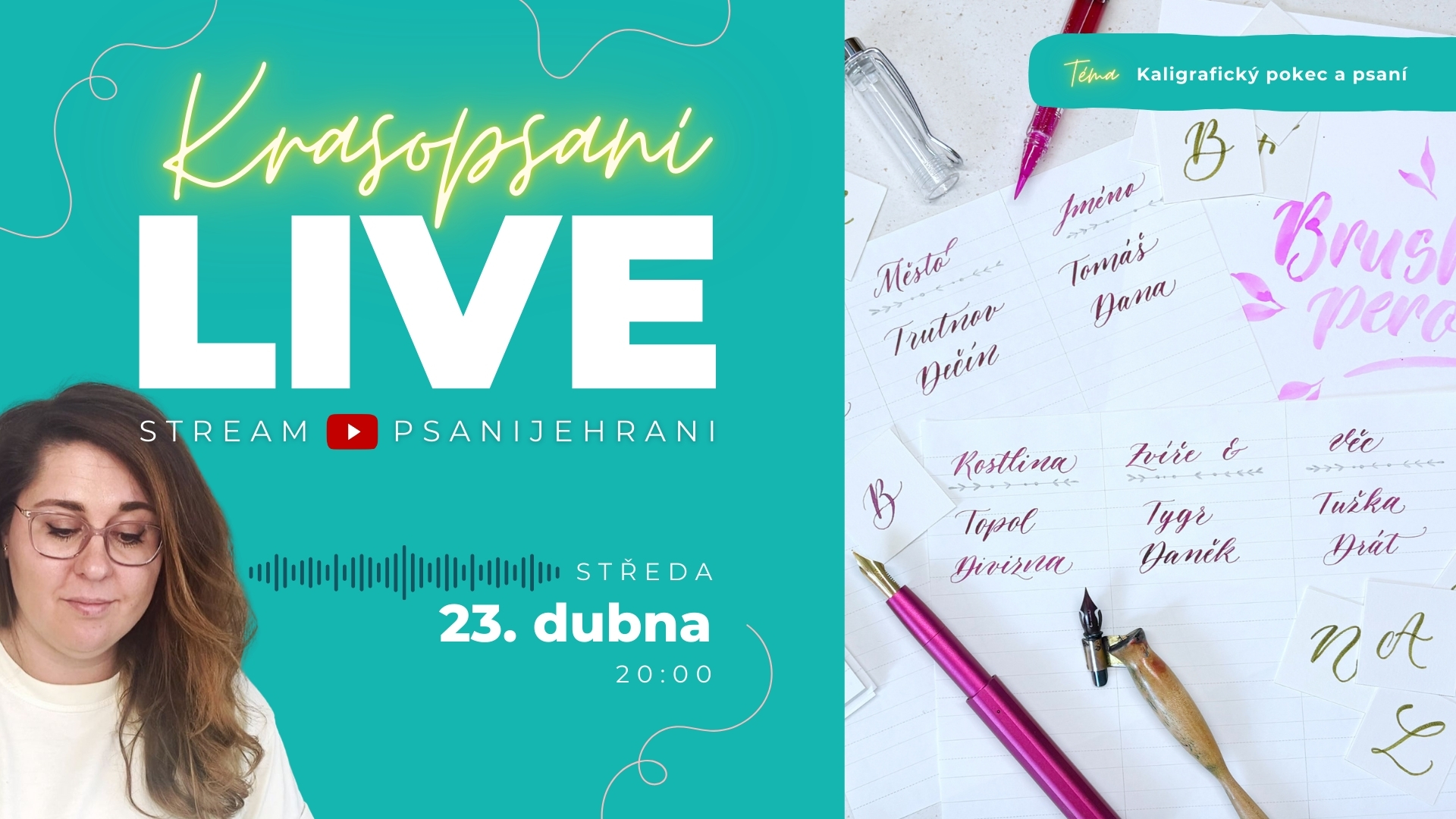 Kaligrafická hra: Město, jméno, zvíře… a krasopis!