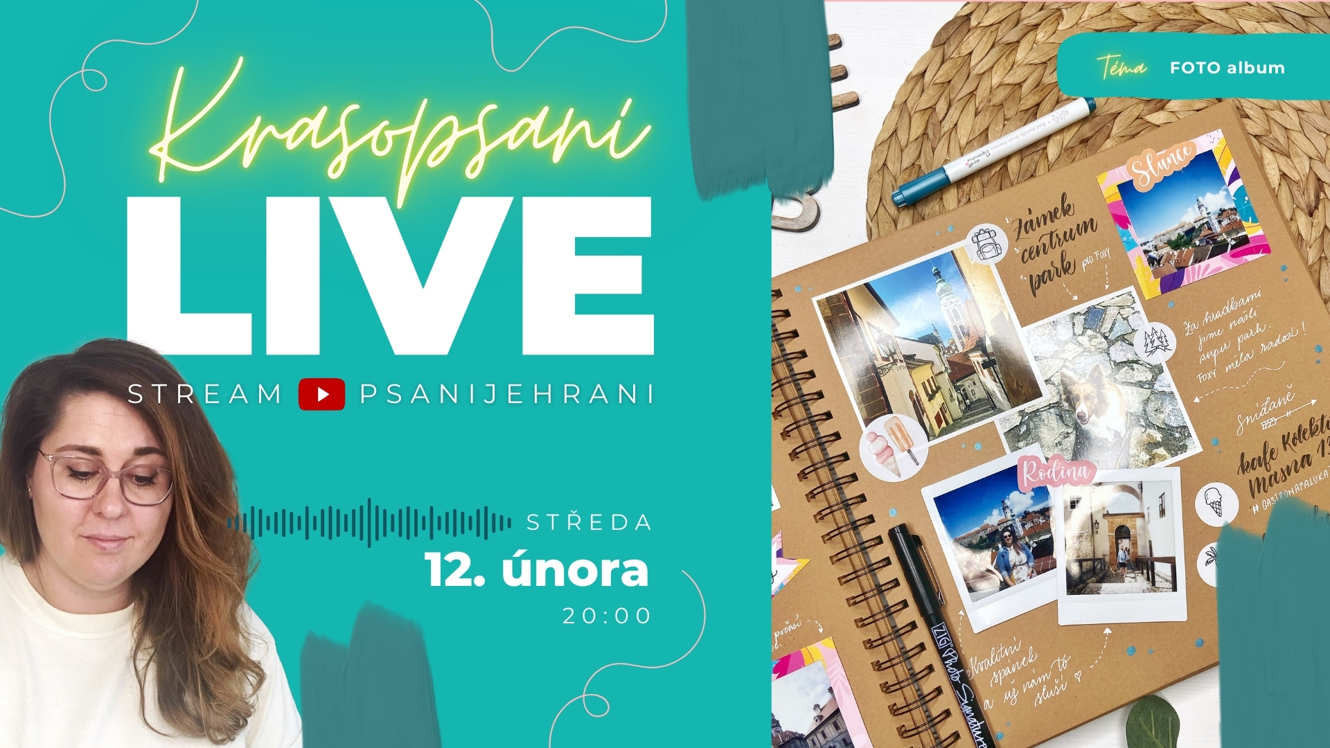 📸 Kreativní fotoalbum & moderní kaligrafie – LIVE tvoření