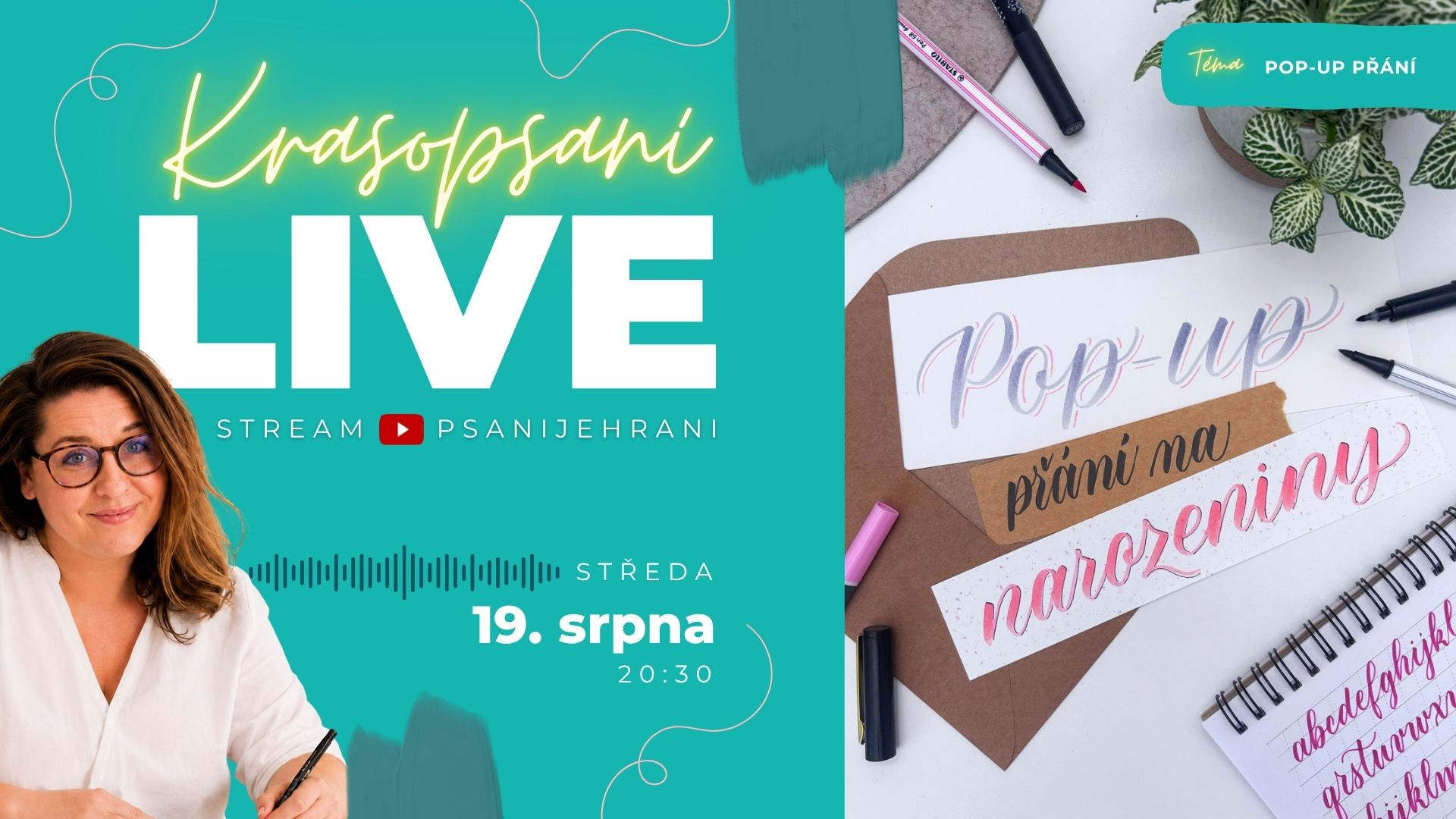 Pop-up narozeninové přání | LIVE tvoření