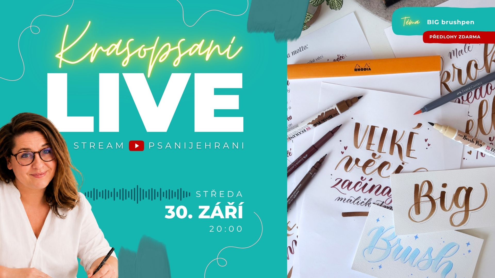 Malý, střední, velký – hrajeme si s velikostí brushpenů