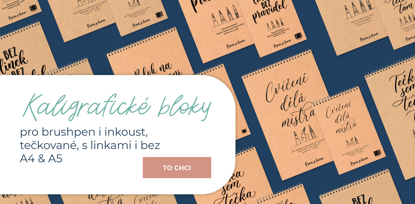 Nové kaligrafické bloky - linky, tečky i čistý