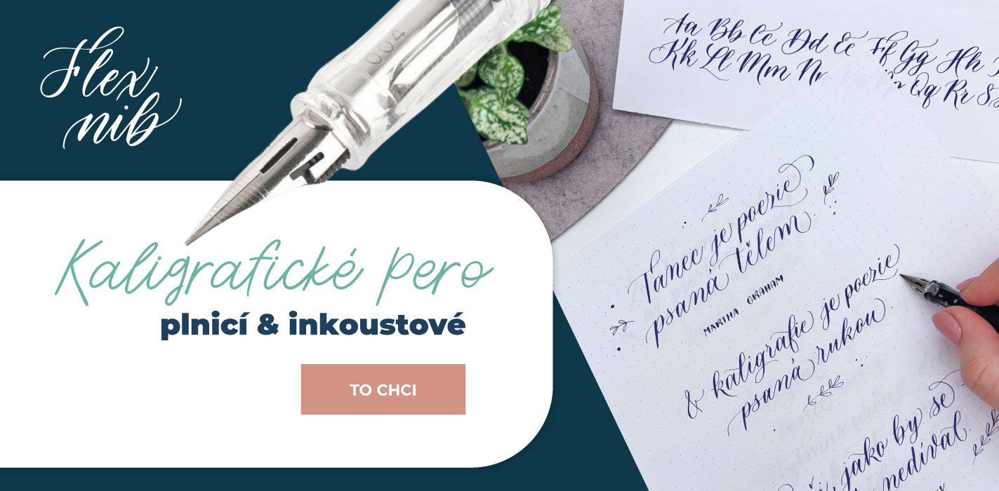 Kaligrafické plnicí pero s flexibilním hrotem